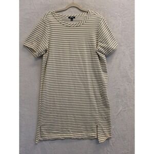 Buffalo David Bitton Striped Tunic‎ T Shirt Dress Women's Size M Short Sleeve